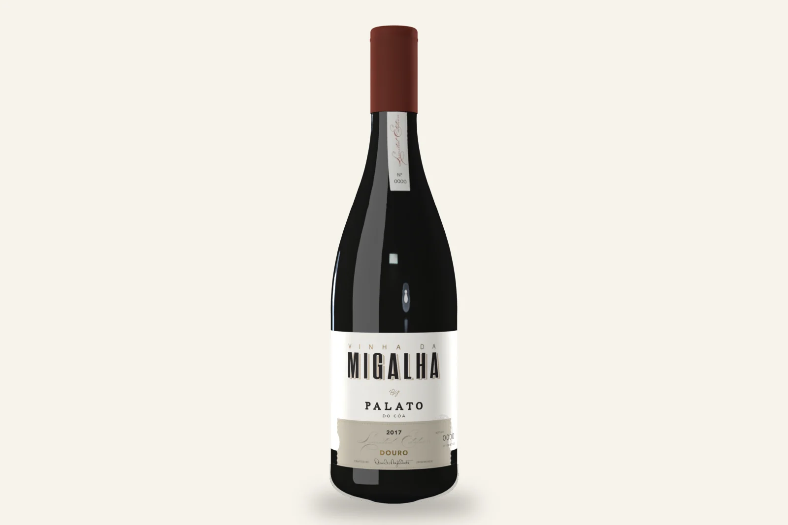 Vinha da Migalha Tinto, garrafa e copo