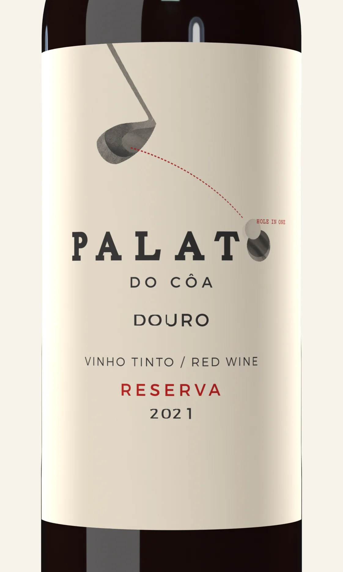 Rótulo do Palato do Côa Reserva Tinto, em plano aproximado