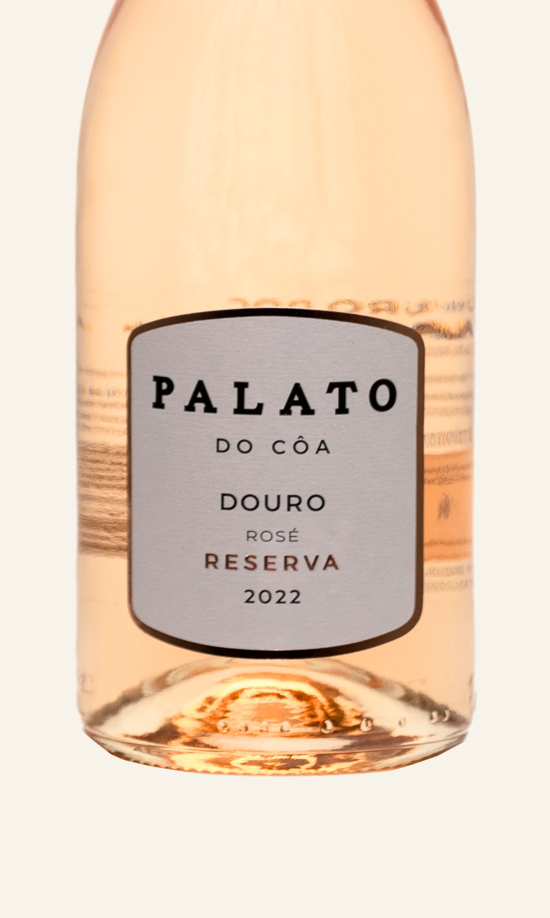 Rótulo do Palato do Côa Reserva Rosé, em plano aproximado