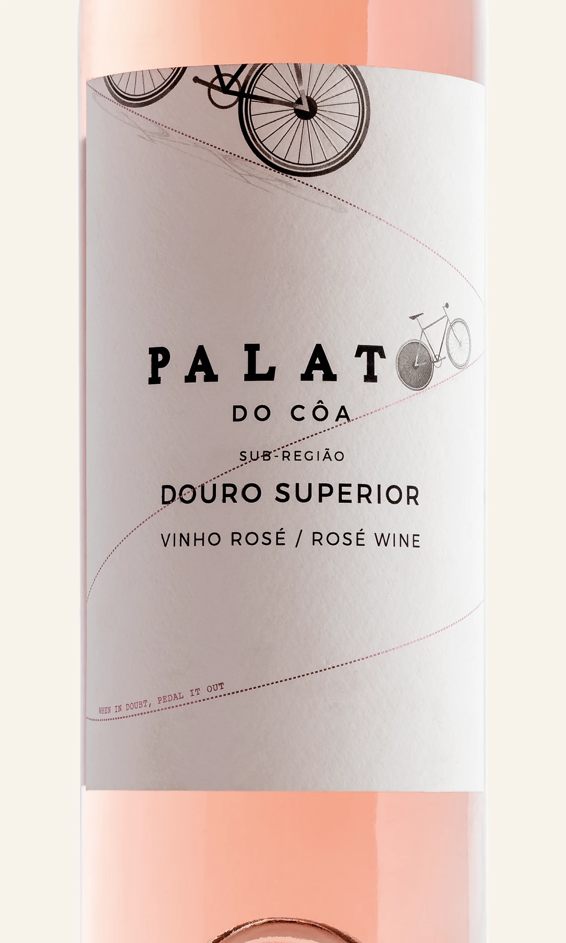 Palato do Côa Rosé label, close up